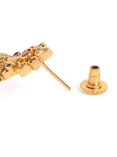 CZ Pearl Peacock Motif Dangler Earrings