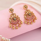 Temple Inspired Peacock Motif Earrings
