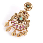 Temple Inspired Peacock Motif Earrings