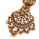 Divine Laxmi Temple Inspired Earrings - Rani Pink
