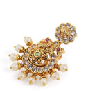 Twin Peacock Pearl Drop Chandbali Pair