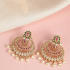 Royal  CZ Pearl Chandbali Earrings