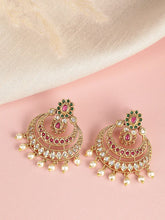 Royal  CZ Pearl Chandbali Earrings