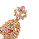 Faux Kundan CZ Bridal Drop Earrings
