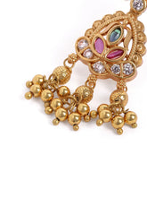Faux Kundan CZ Bridal Drop Earrings