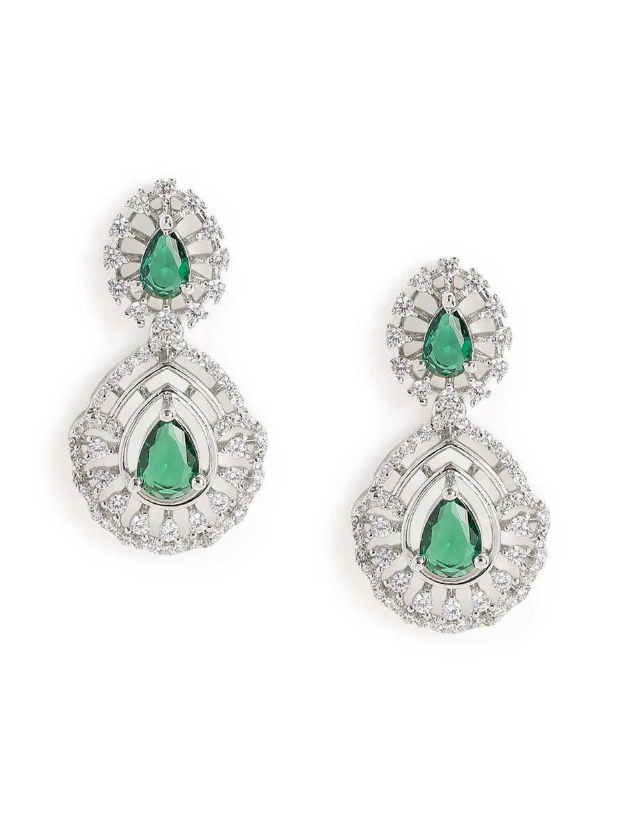 Glam Crystal Teardrop Statement Earrings