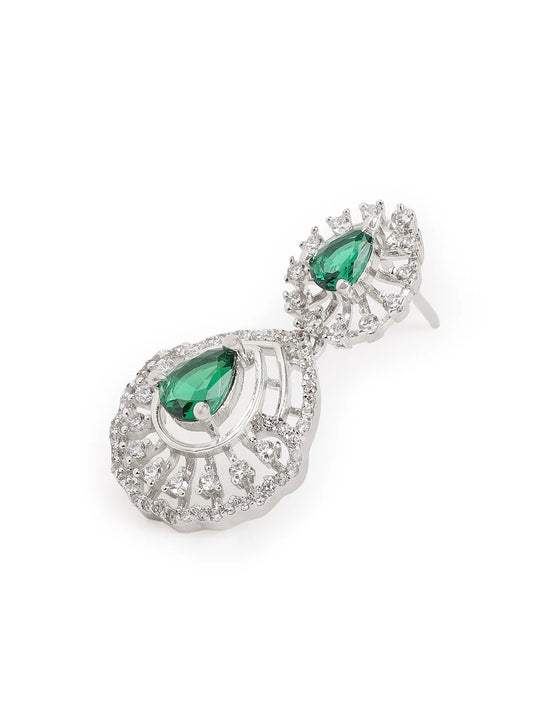 Glam Crystal Teardrop Statement Earrings