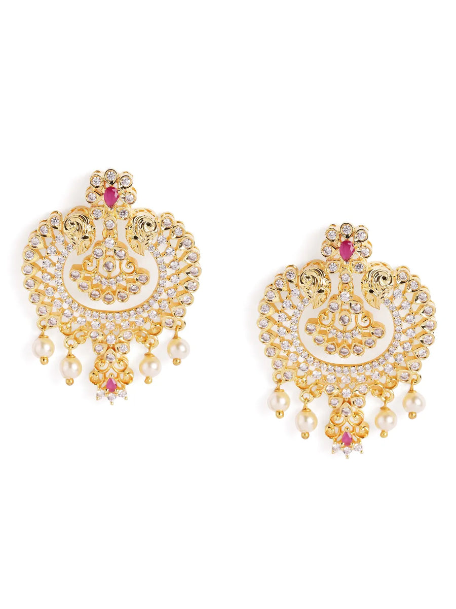 Royal Pearl Drop Traditional Earrings