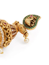 Peacock Motif Temple Pearl Jhumka