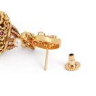 Peacock Motif Temple Pearl Jhumka
