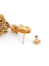 Peacock Motif Temple Pearl Jhumka