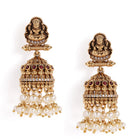 Lakshmi Motif Temple Pearl Jhumka