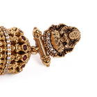 Lakshmi Motif Temple Pearl Jhumka