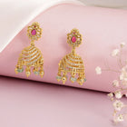 Cultural Inspired  CZ Dome Earrings
