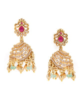 Cultural Inspired  CZ Dome Earrings