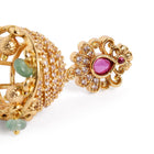 Cultural Inspired  CZ Dome Earrings