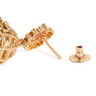 Cultural Inspired  CZ Dome Earrings