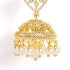 CZ Dome Shaped Pearl Jhumkas Earrings