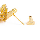 CZ Dome Shaped Pearl Jhumkas Earrings