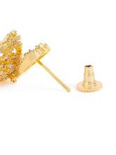 CZ Dome Shaped Pearl Jhumkas Earrings