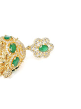 Kundan Style Emerald Crown Jhumka