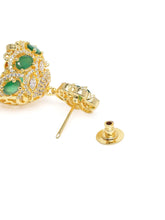 Kundan Style Emerald Crown Jhumka