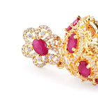 CZ and  Crystals Crafted Jhumka Earrings