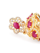 CZ and  Crystals Crafted Jhumka Earrings