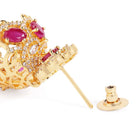 CZ and  Crystals Crafted Jhumka Earrings