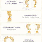Regal Peacock Jhumki Gold Plated Earrings