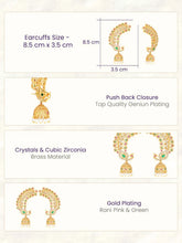 Regal Peacock Jhumki Gold Plated Earrings