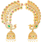 Regal Peacock Jhumki Gold Plated Earrings