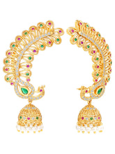 Regal Peacock Jhumki Gold Plated Earrings