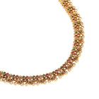Traditional Faux Ruby Bead Necklace Set