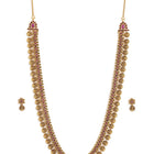 Temple Coin Necklace with Ruby Beads