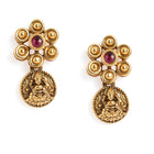 Temple Coin Necklace with Ruby Beads