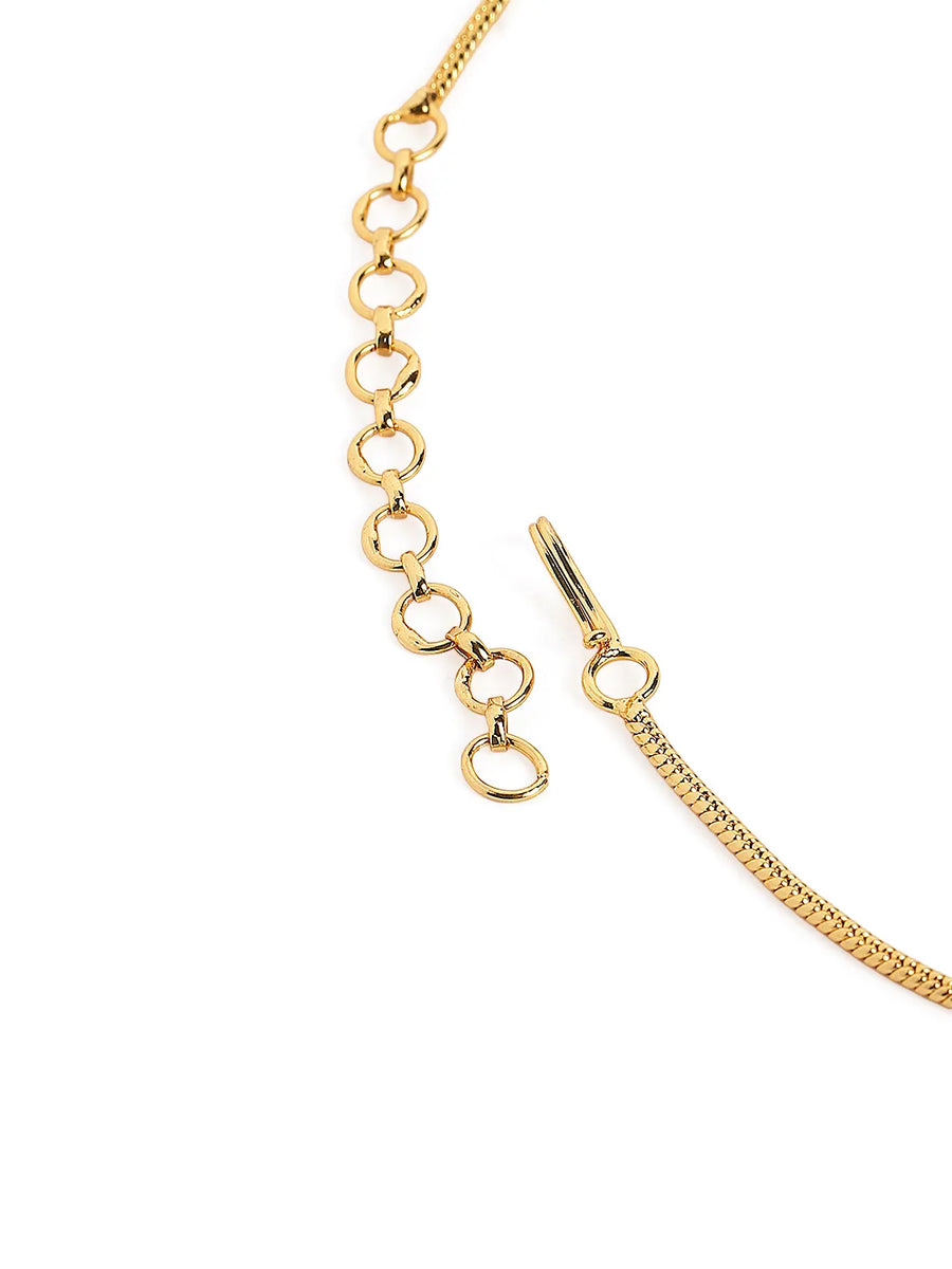 Temple Coin Necklace with Ruby Beads