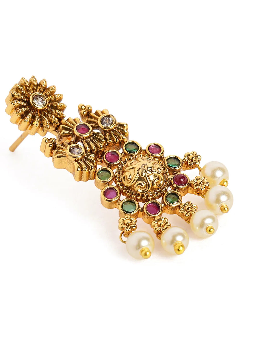 South Indian Pearl Drop Necklace Set