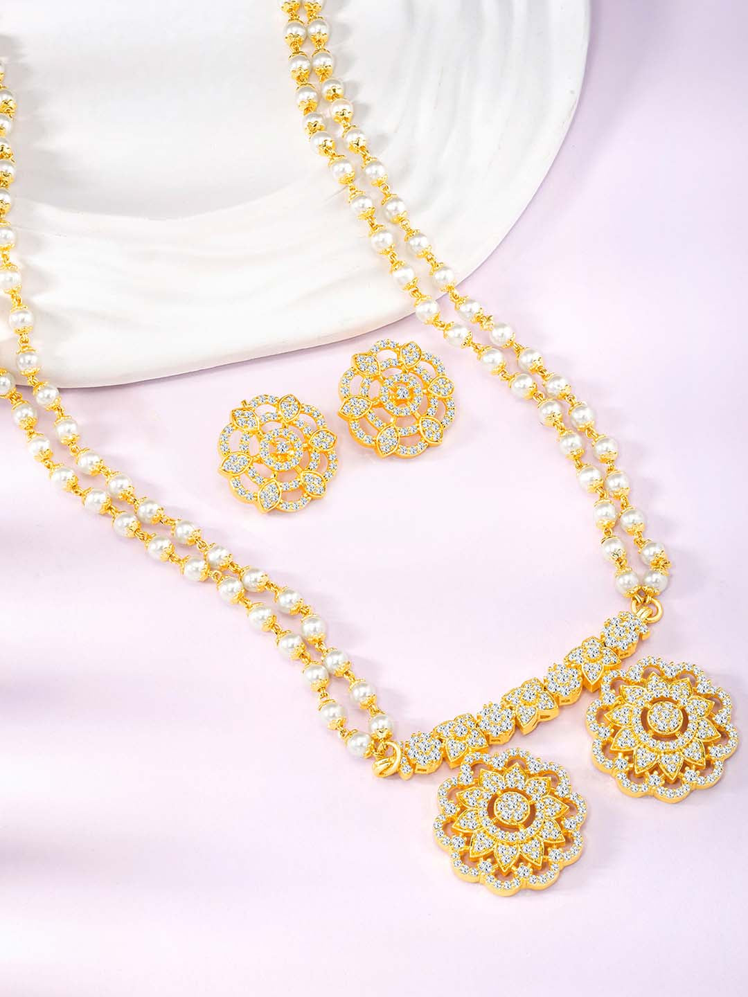 Opulent Gold CZ Mangalsutra Set