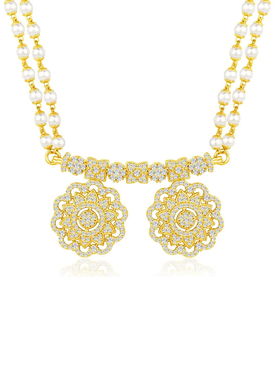 CZ Mangalsutra Set | Sparkling Daily & Bridal Jewellery by Peora

