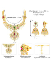 Colourful Charisma CZ Stone Necklace Set