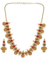 Royalty Faux Ruby Coin Necklace