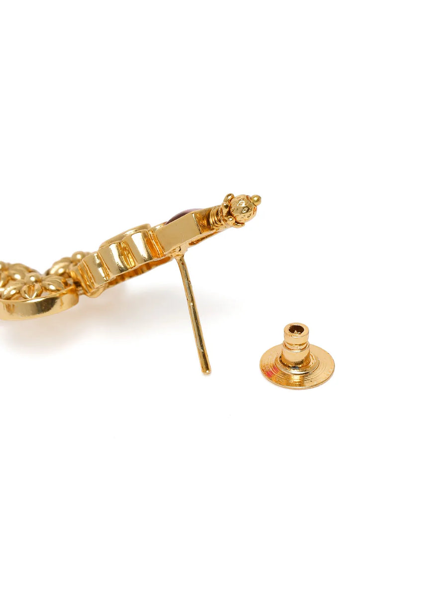 Royalty Faux Ruby Coin Necklace