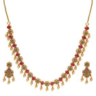 Royal Garland Faux Ruby Necklace