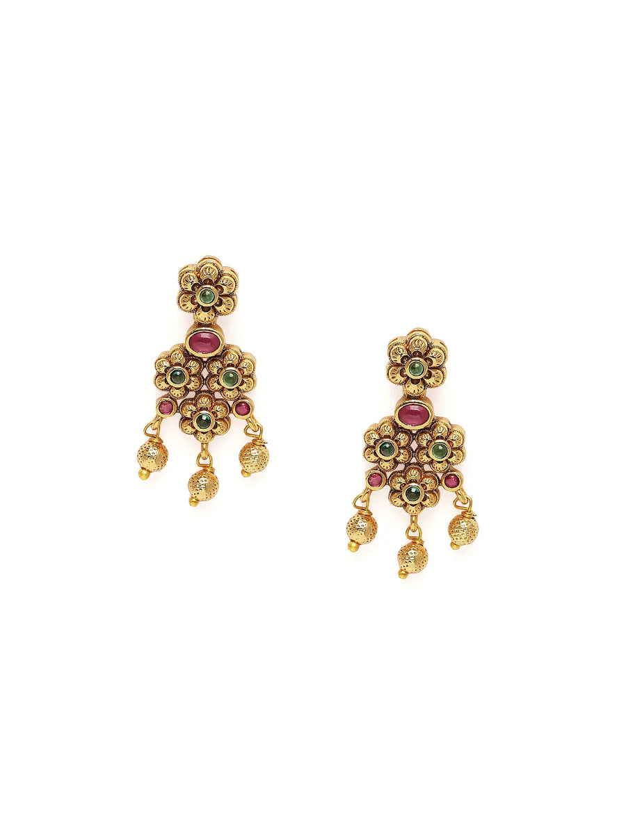 Royal Garland Faux Ruby Necklace