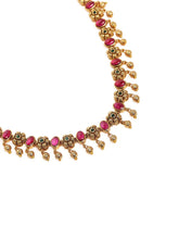 Royal Garland Faux Ruby Necklace