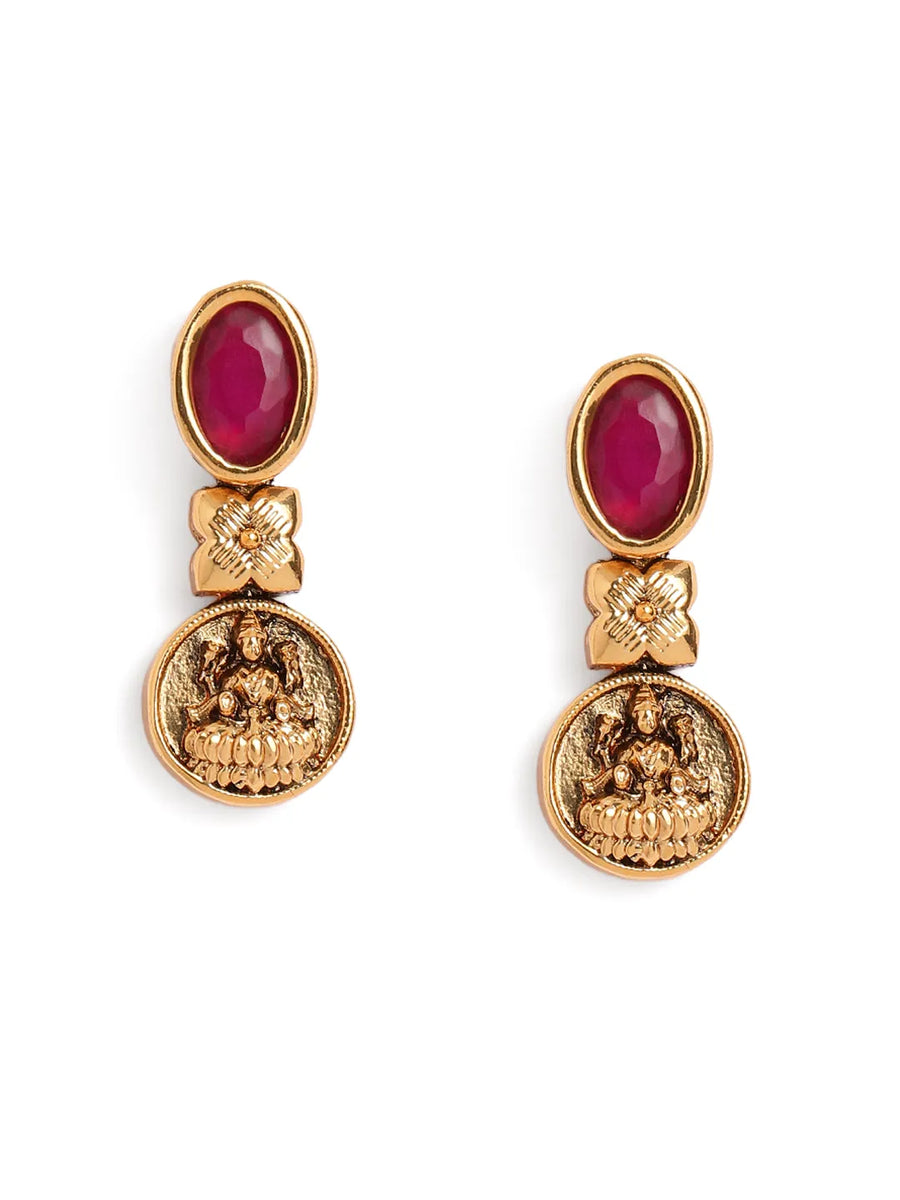 Heritage Coin Temple Necklace with Studs