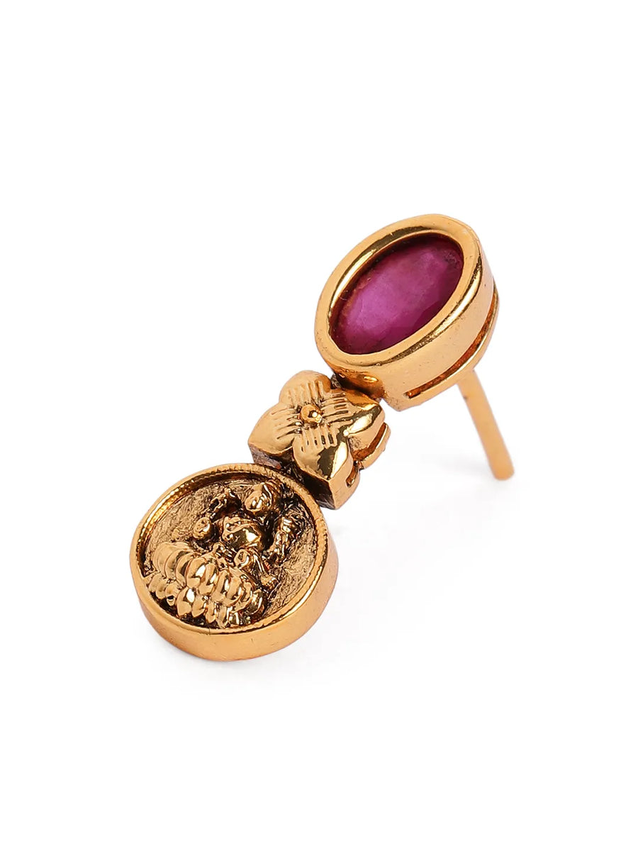 Heritage Coin Temple Necklace with Studs