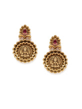 Temple Heritage Coin Necklace Set - Gold - Rani Pink