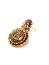 Temple Heritage Coin Necklace Set - Gold - Rani Pink